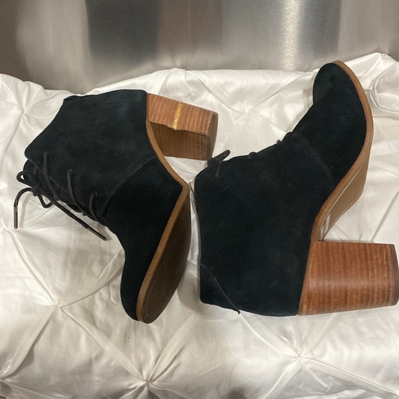 Toms Lace-Up Ankle Boots Black Size 11 - Picture 2 of 9